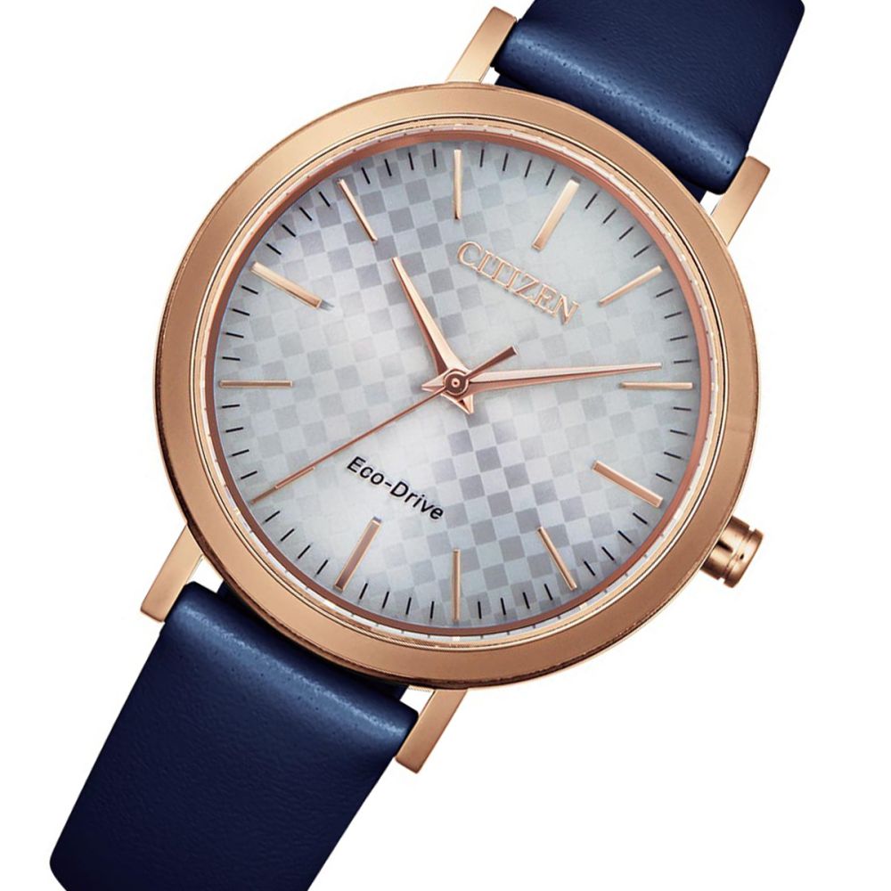 Citizen Blue Leather Ladies Solar Watch - EM0763-07A