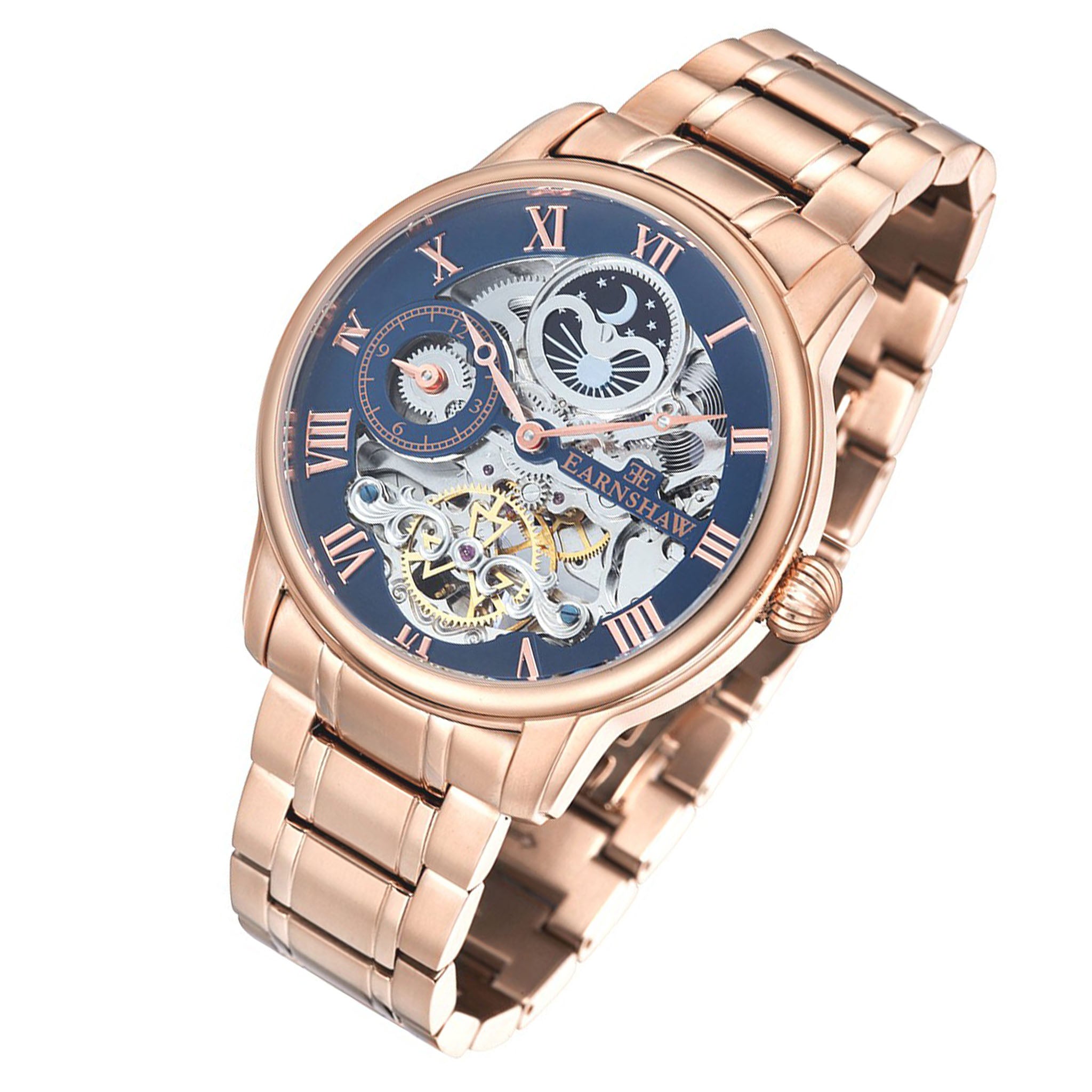 Earnshaw Longitude True Copper Automatic Skeleton Men's Watch - ES-8006-44