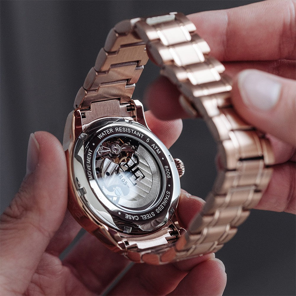 Earnshaw Longitude True Copper Automatic Skeleton Men's Watch - ES-8006-44