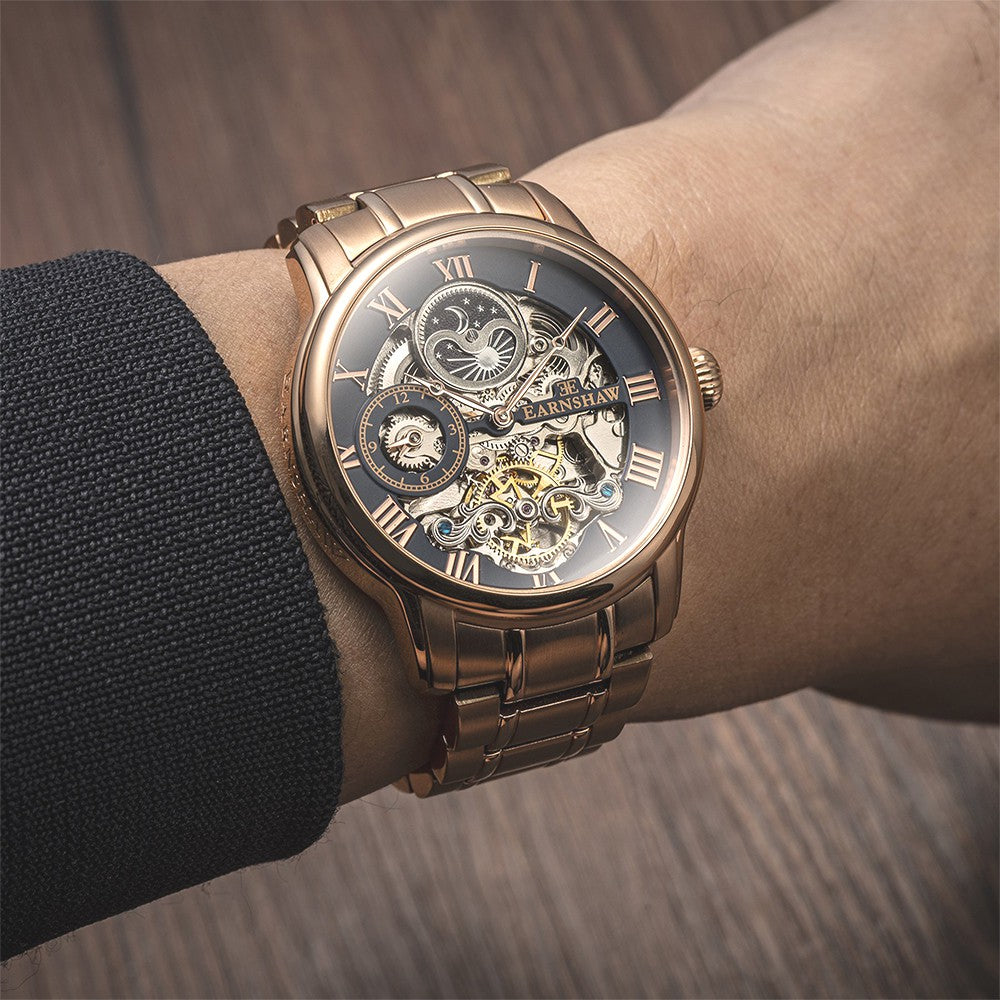 Earnshaw Longitude True Copper Automatic Skeleton Men's Watch - ES-8006-44