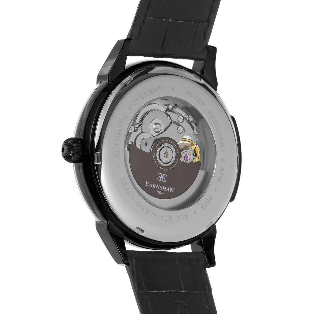 Earnshaw Observatory Automatic Leather Men's Watch - ES-8805-02