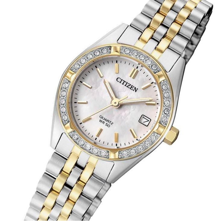 Citizen Ladies Two Tone Stainless Steel Quartz Watch - EU6064-54D