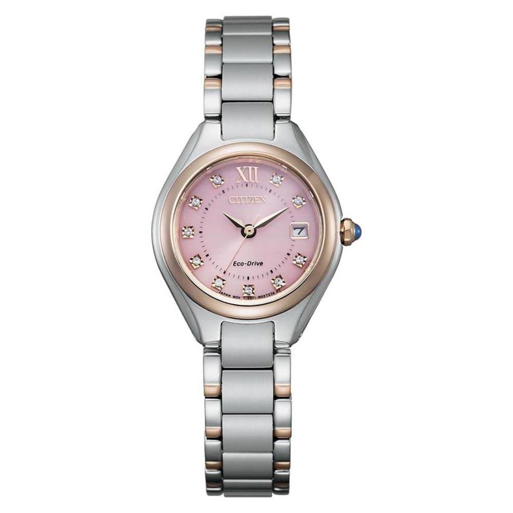 Citizen eco drive women's clearance pink face