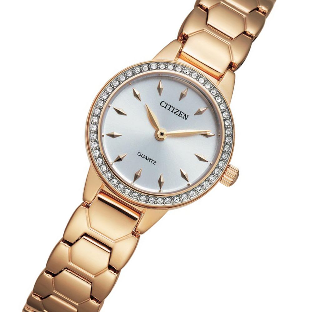 Citizen Rose Gold Steel Ladies Watch - EZ7013-58A