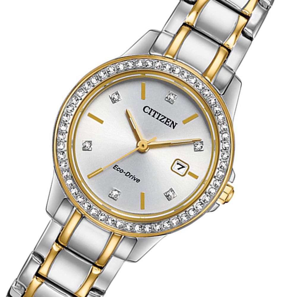 Citizen Two-Tone Steel Ladies Solar Watch - FE1174-50A