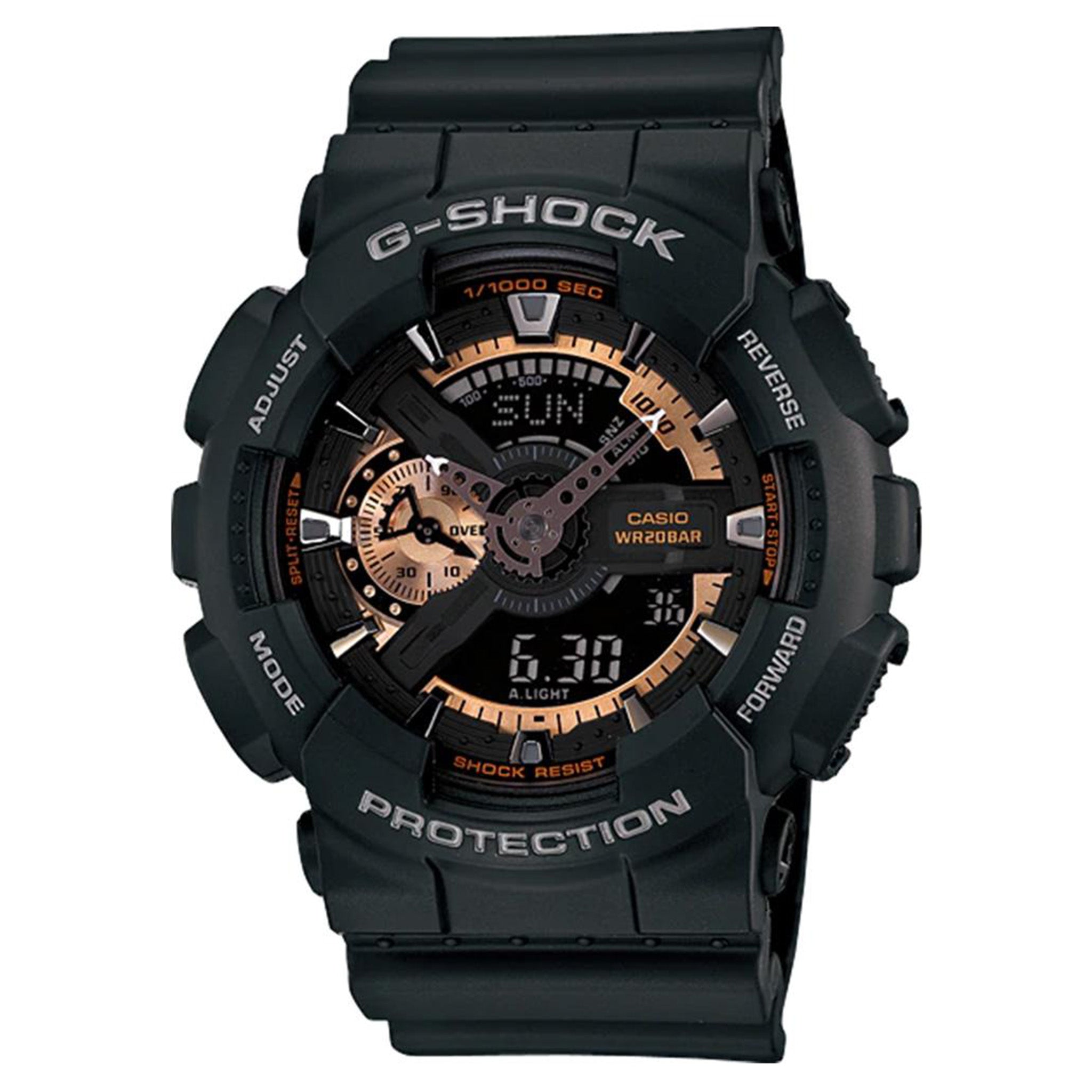 Casio G-SHOCK X-Large 55mm Black Resin Men's Chronograph Watch - GA110RG-1A