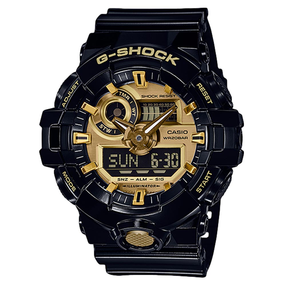 Casio G-SHOCK Black Resin Analog-Digital Men's Watch - GA710GB-1A