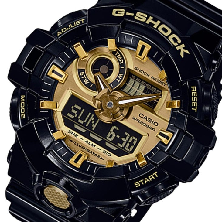 Casio G-SHOCK Black Resin Analog-Digital Men's Watch - GA710GB-1A