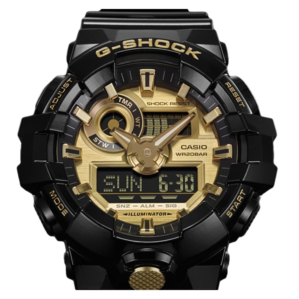 Casio G-SHOCK Black Resin Analog-Digital Men's Watch - GA710GB-1A