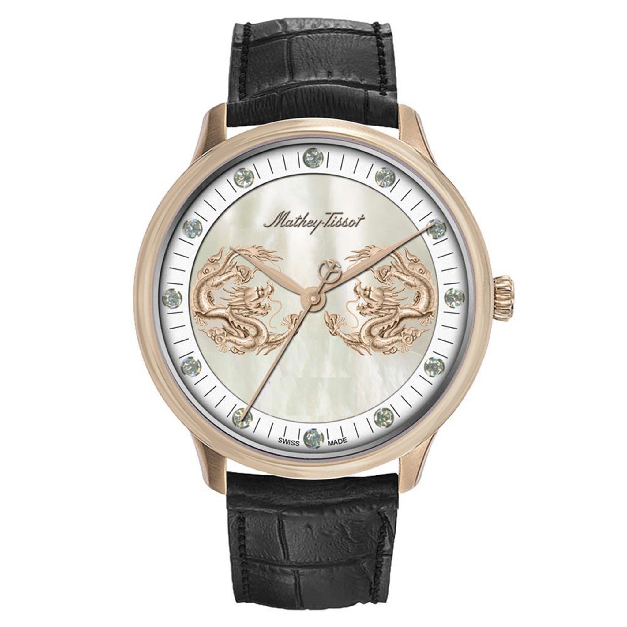 Mathey Tissot Limited Edition Edmond Dragon Black Leather White