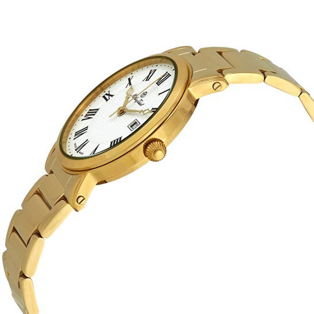 Mathey-Tissot City Metal Gold Stainless Steel White Dial Men's Watch - H611251MPBR