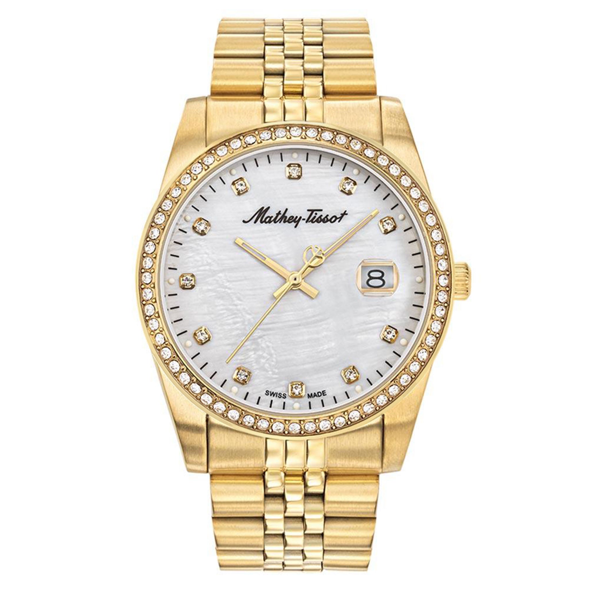 Mathey-Tissot Mathy IV 42 mm Gold Stainless Steel Swiss Made Men's Watch - H709PQI