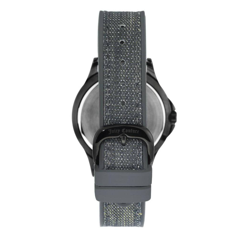 Juicy Couture Denim & Grey Silicone Band Ladies Watch - JC1009BKGY