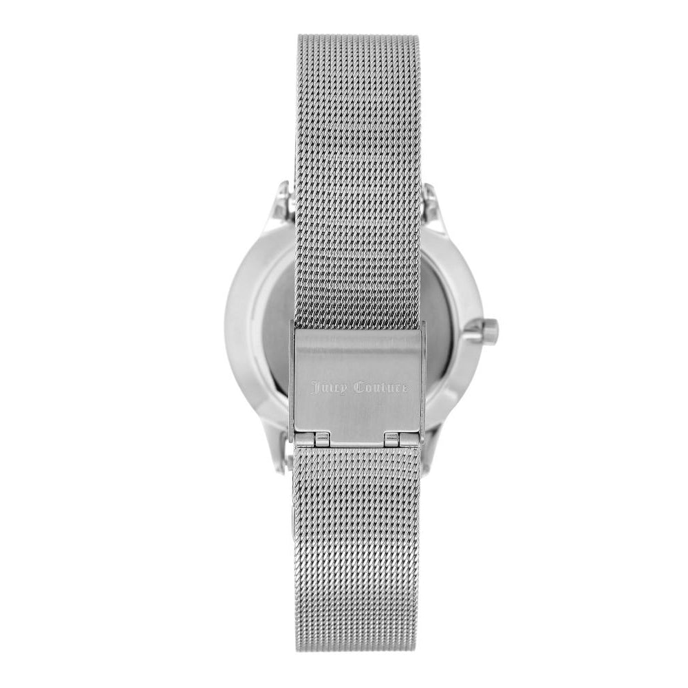 Juicy Couture Silver Mesh Navy MOP Dial Women's Watch - JC1025BMSV