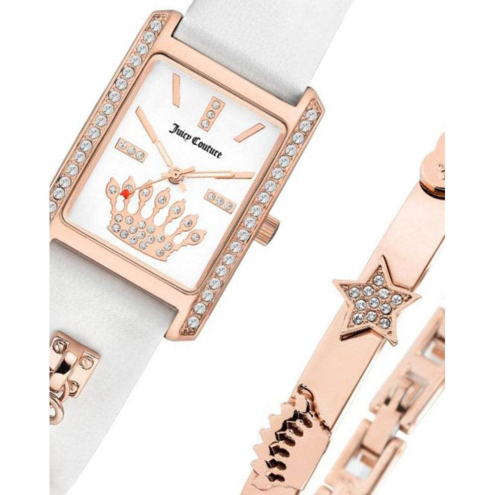 Juicy Couture Ladies Rose Gold Watch & Bracelet with Charms - JC1030RGST