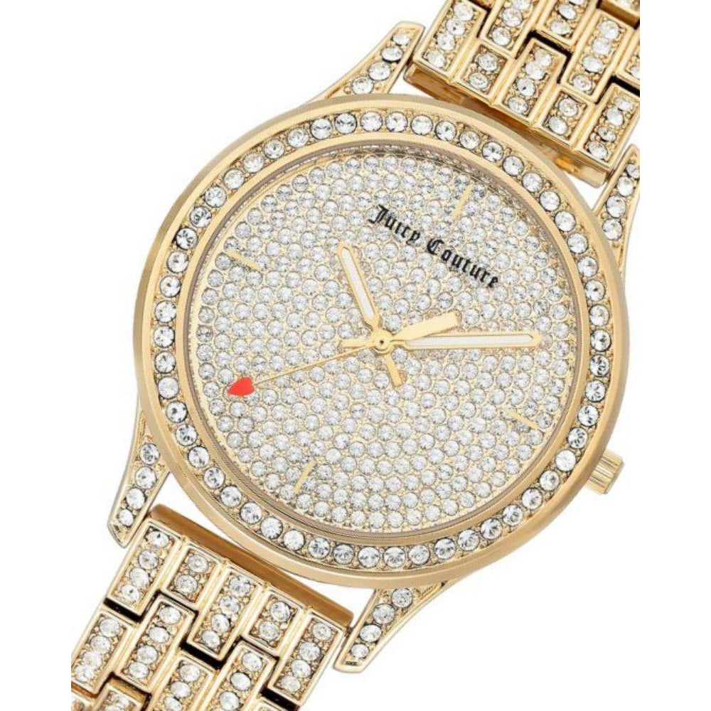 Juicy Couture Gold Steel with Swarovski Crytals Ladies Watch - JC1044PVGB