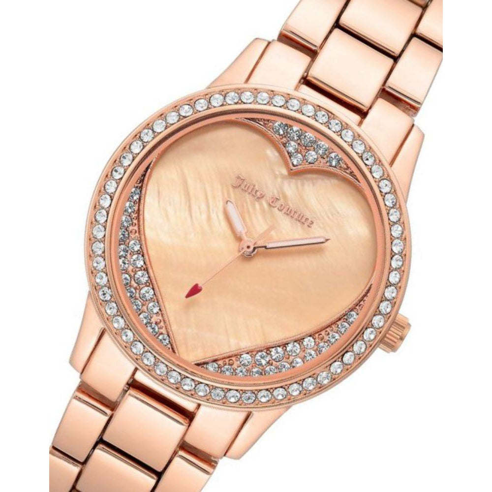 Juicy Couture Rose Gold Steel with Swarovski Crytals Ladies Watch - JC1100BMRG
