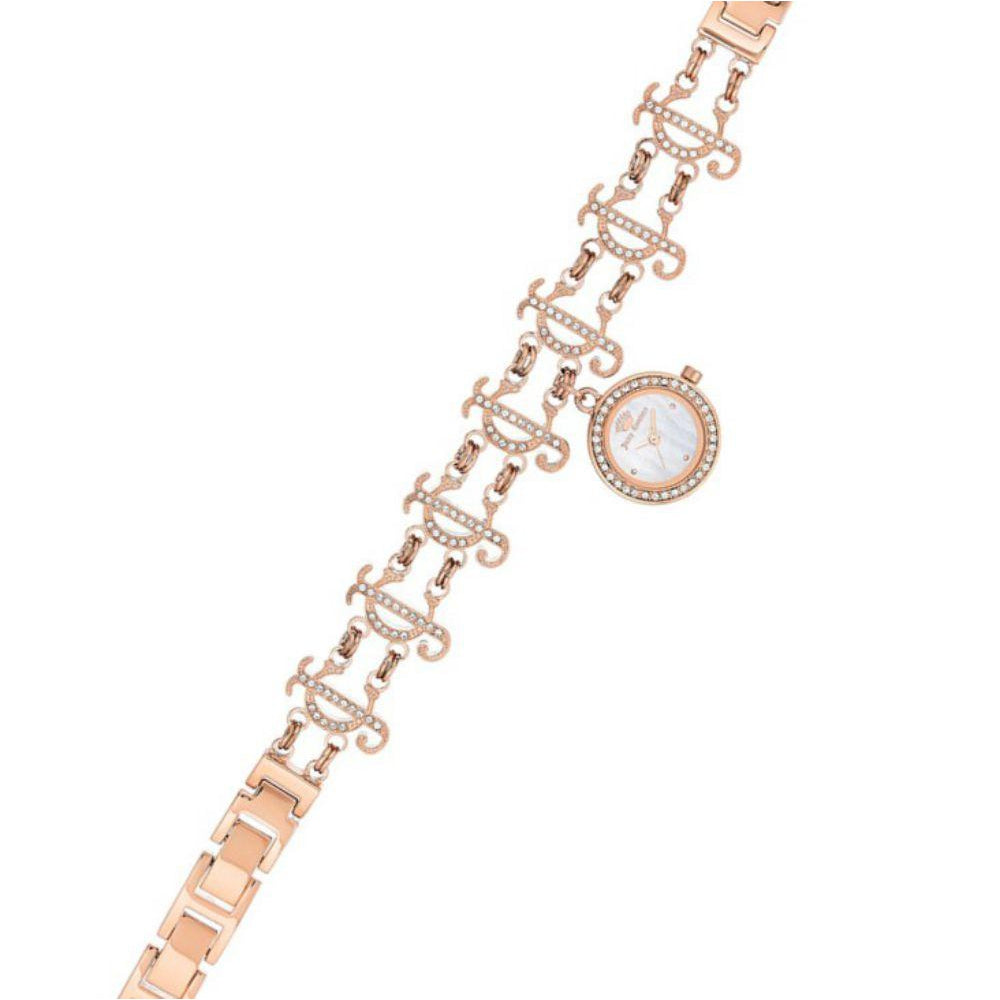 Juicy Couture Ladies Rose Gold Crystal Chain Bracelet Watch - JC1102RGCH