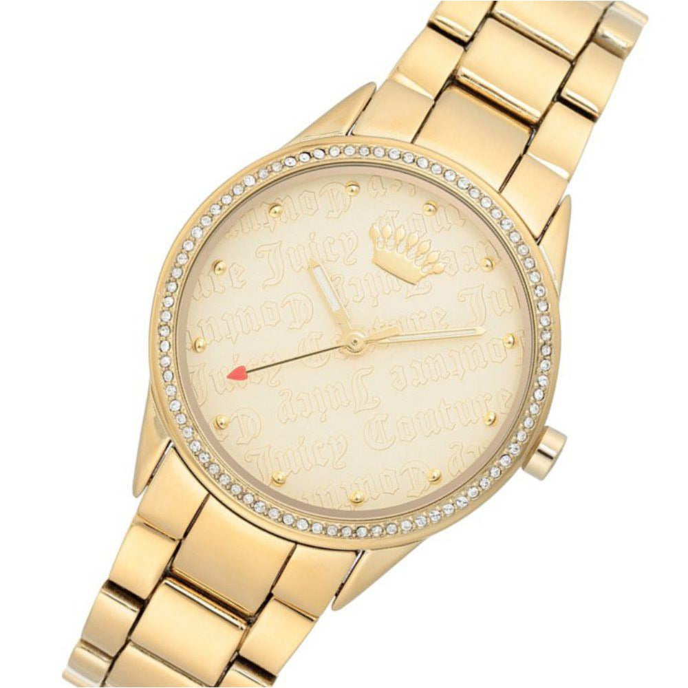 Juicy Couture Gold Steel with Swarovski Crystals Ladies Watch - JC1174CHGB