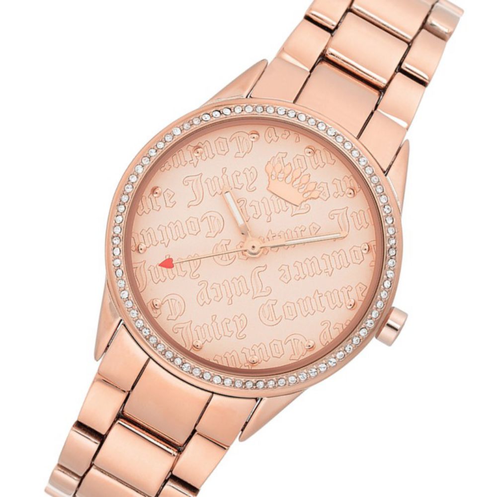 Juicy Couture Rose Gold Steel with Swarovski Crystals Ladies Watch - JC1174RGRG