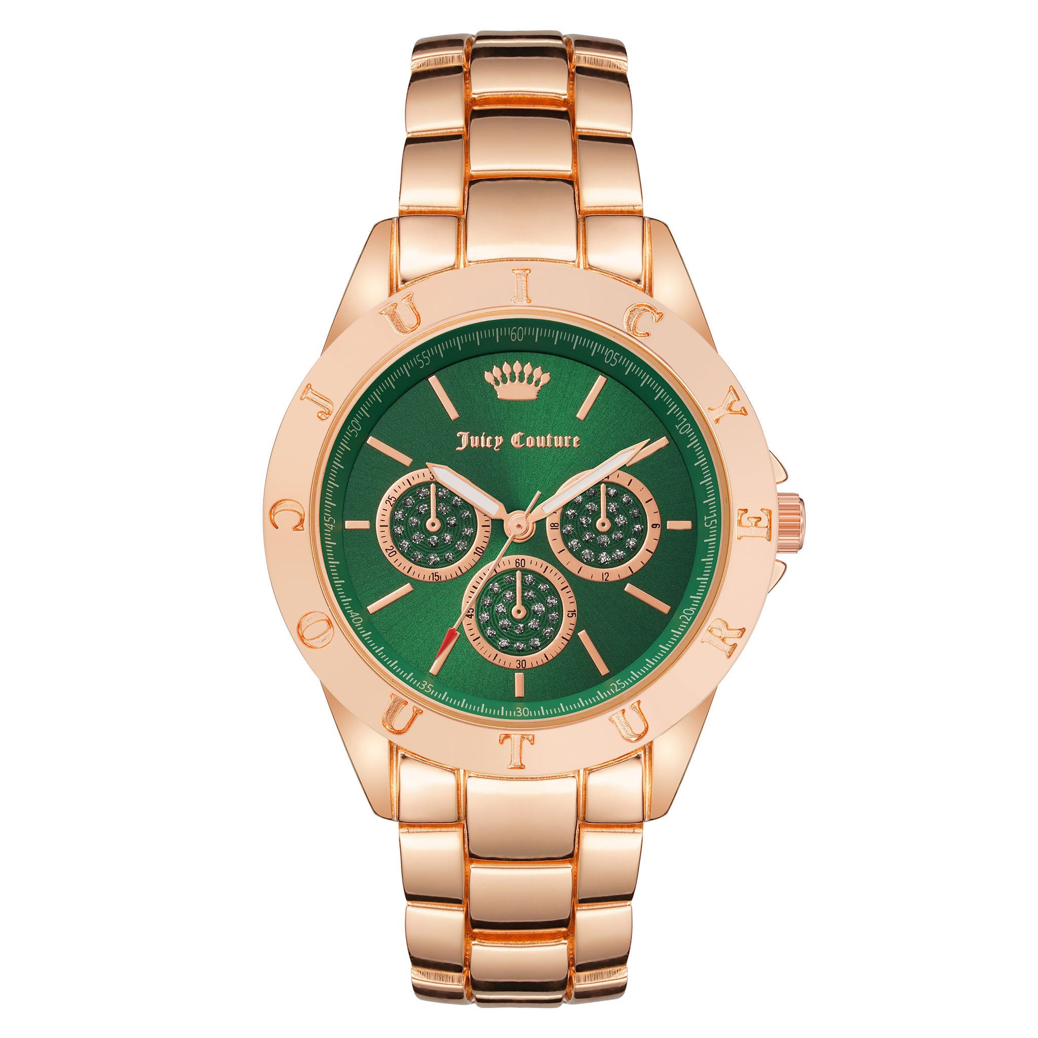 Juicy Couture Rose Gold Band Green Dial Women's Watch - JC1296GNRG