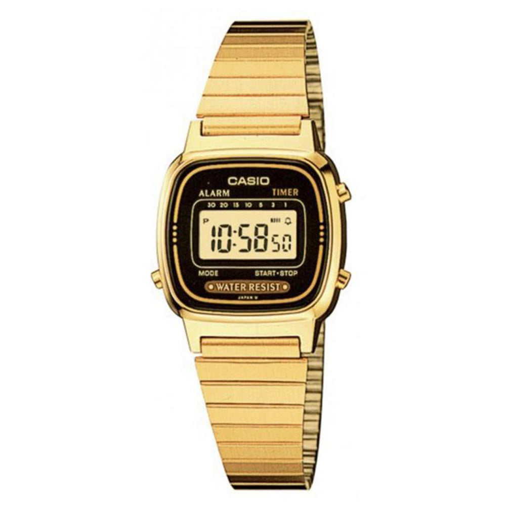 Casio Vintage Gold Steel Ladies Watch - LA670WGA-1UR