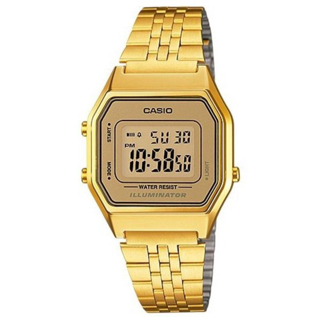 Casio Retro Gold Steel Digital Women's Watch - LA680WGA-9D