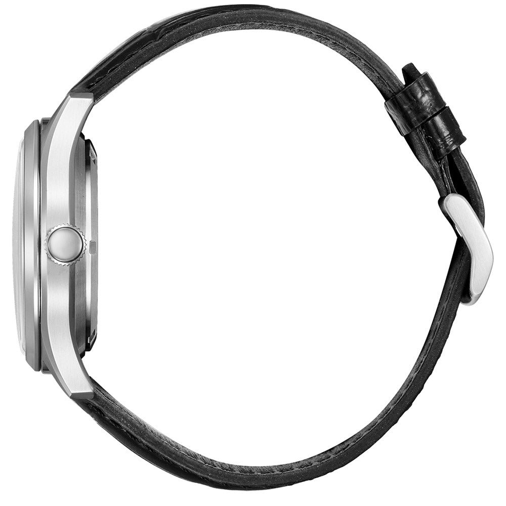 Citizen C7 Series Black Leather Blue Dial Automatic Men's Watch - NH8390-20L