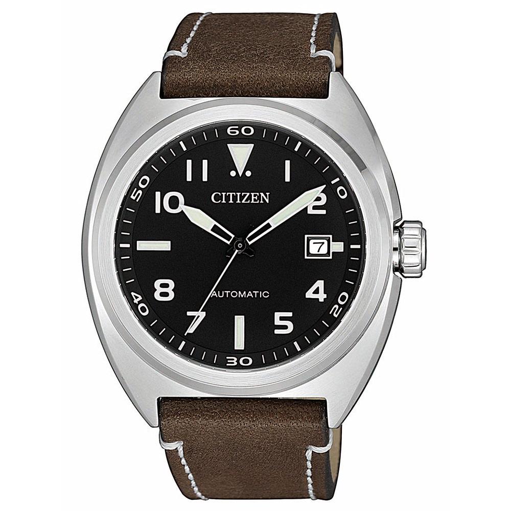 Citizen Leather Men's Automatic Watch - NJ0100-11E