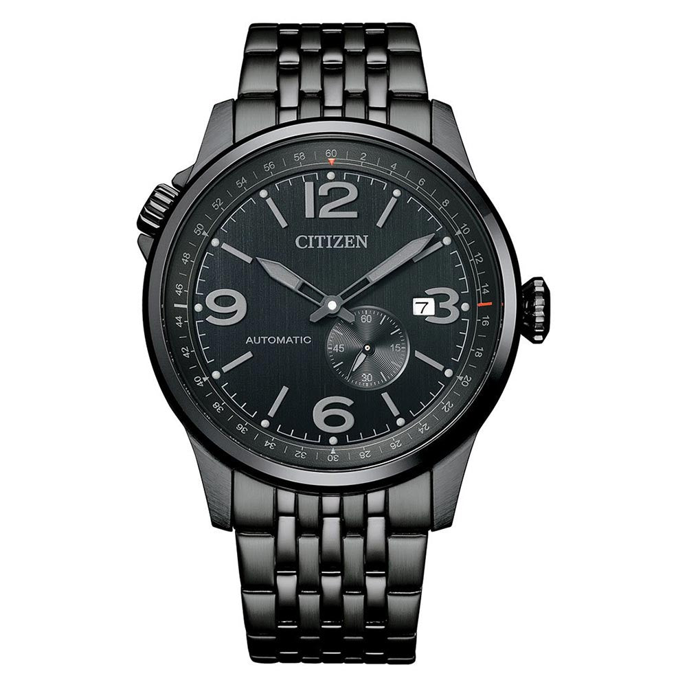 Citizen Black Steel Automatic Men's Watch - NJ0147-85E