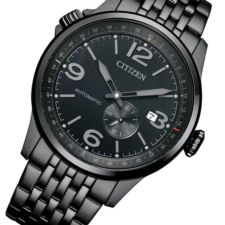 Citizen Black Steel Automatic Men's Watch - NJ0147-85E