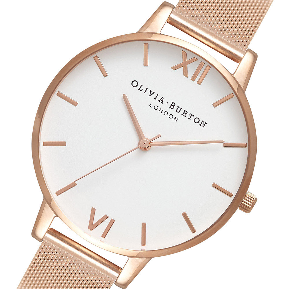 Olivia Burton Rose Gold Mesh Ladies Watch - OB15BD79