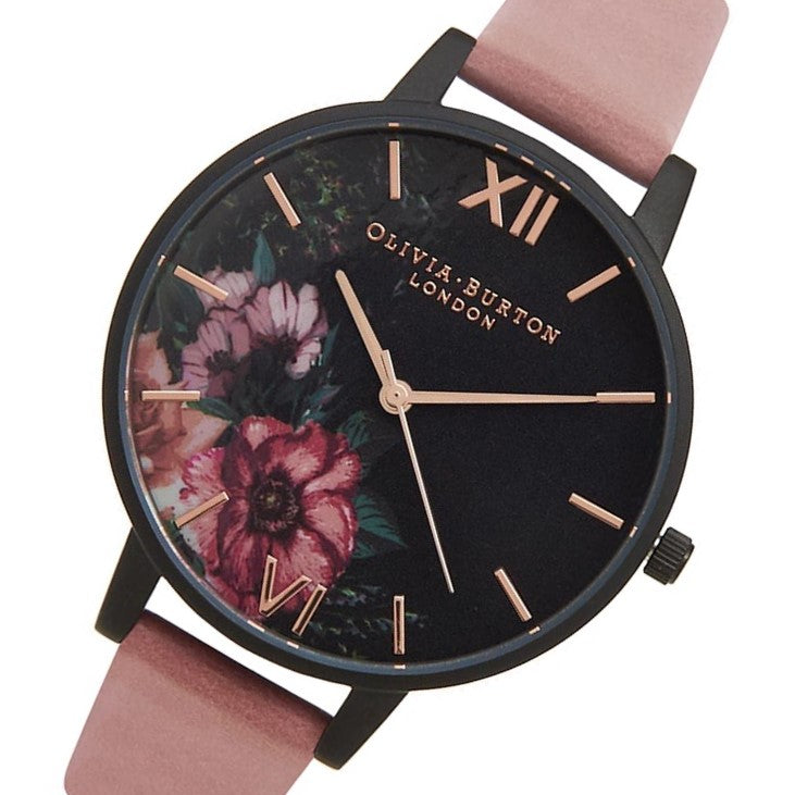 Olivia Burton After Dark Rose Leather Ladies Watch - OB15FS60
