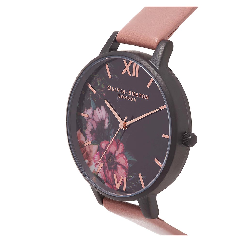 Olivia Burton After Dark Rose Leather Ladies Watch - OB15FS60