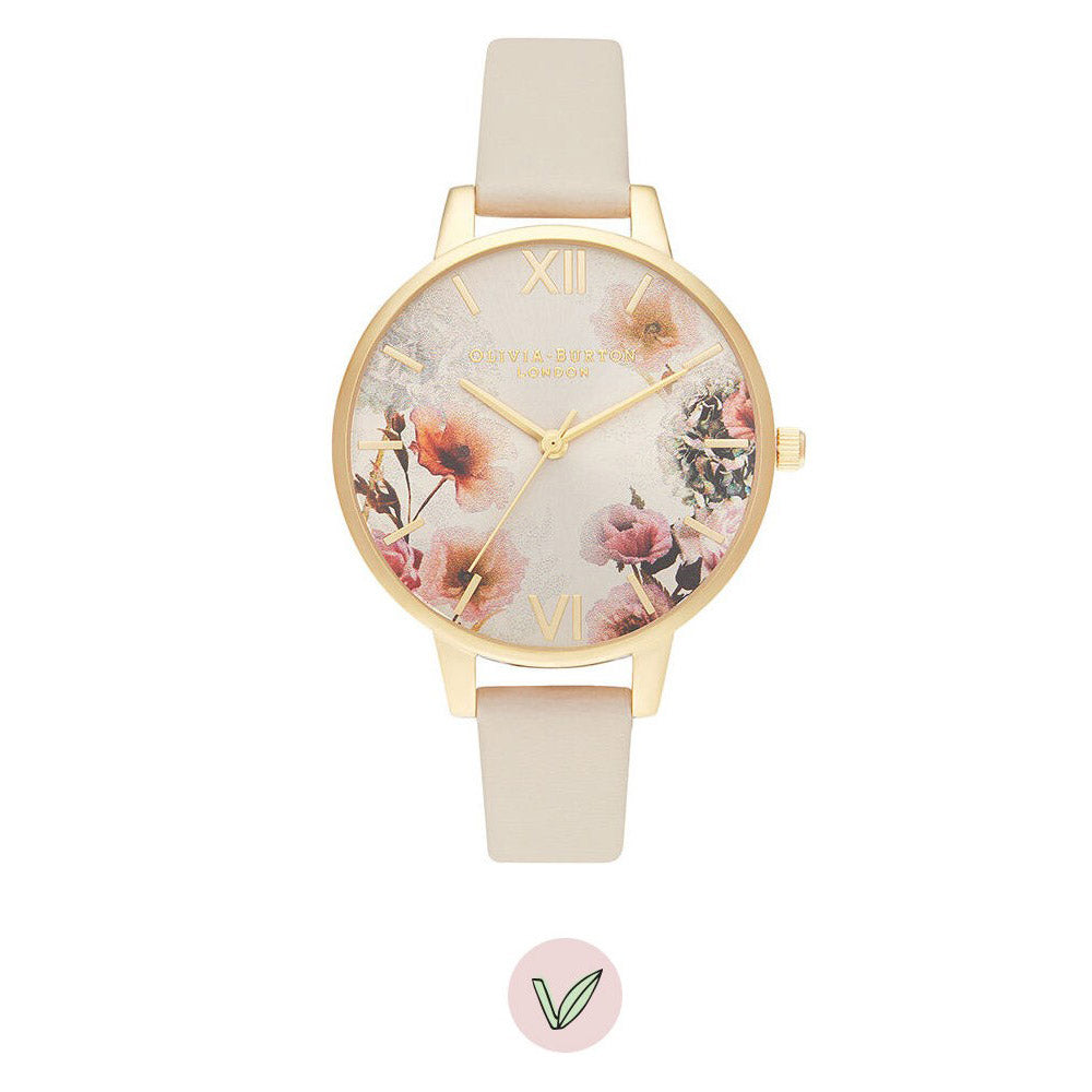 Olivia Burton Sunlight Florals Vegan Nude & Gold Ladies Watch - OB16EG118