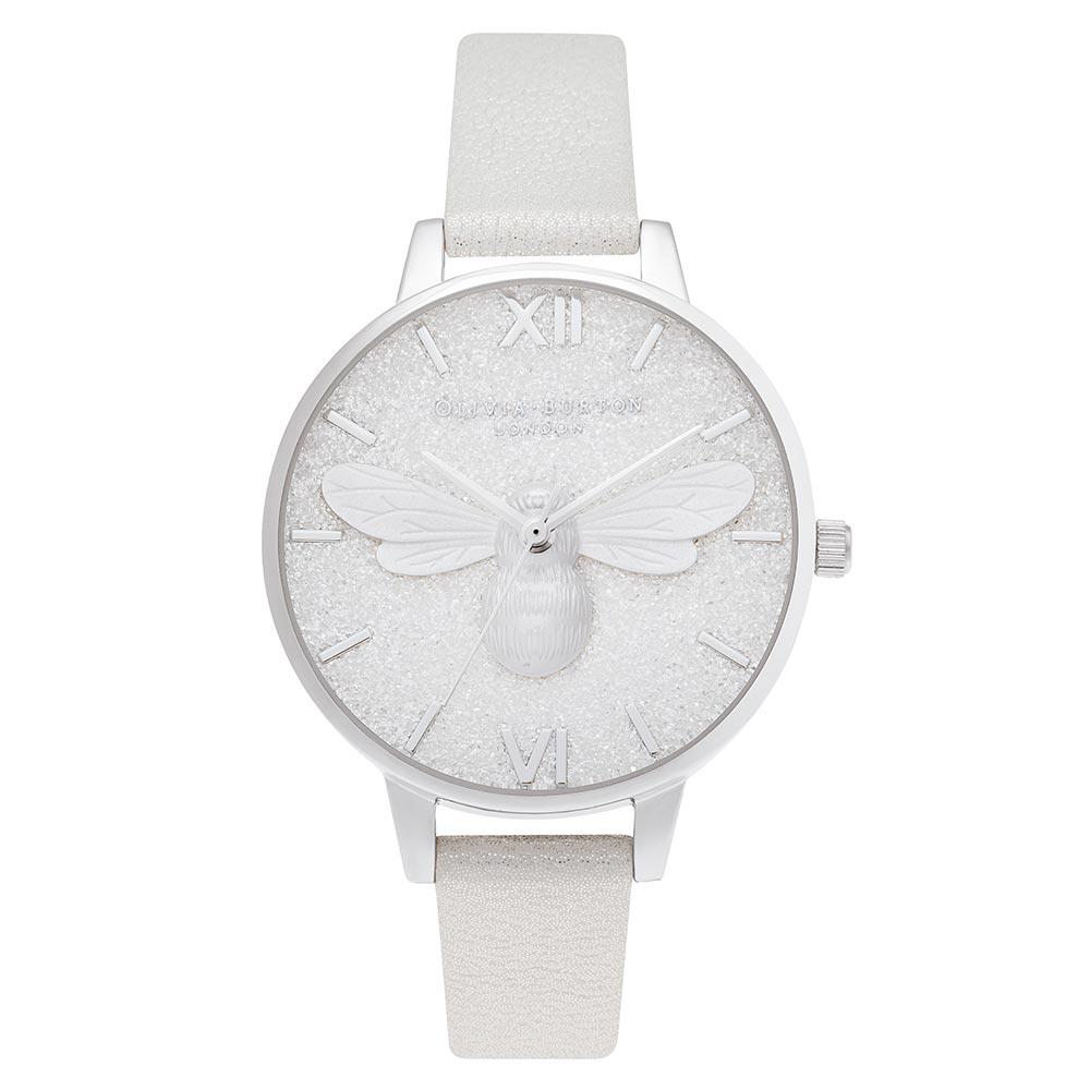 Olivia Burton Glitter Demi Dial Pearl Bee Women's Watch - OB16FB20