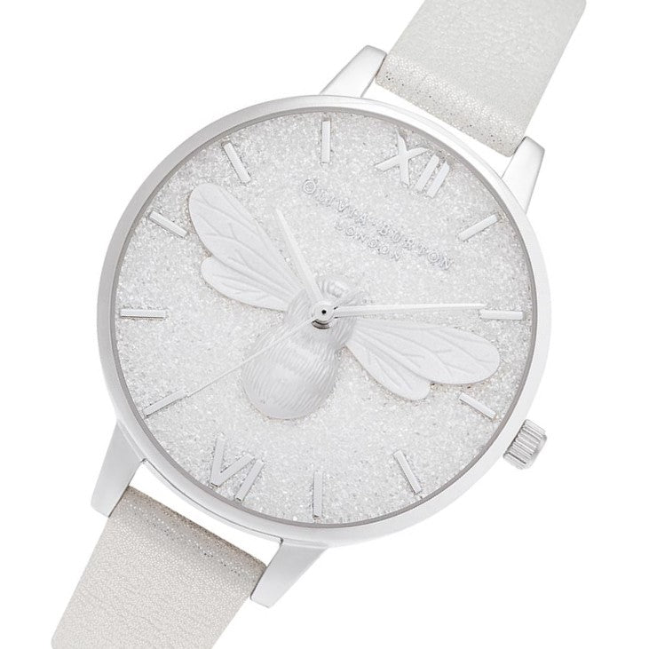 Olivia Burton Glitter Demi Dial Pearl Bee Women's Watch - OB16FB20