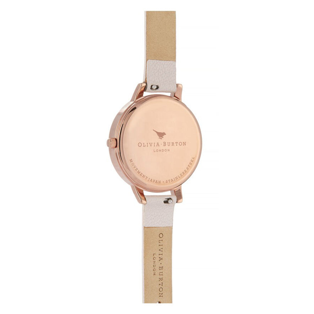Olivia Burton Watercolour Pearl Pink Leather Floral Dial Women's Watch - OB16PP53