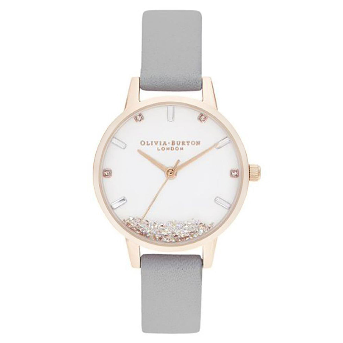 Olivia Burton Grey Leather Women's Watch - OB16SG08
