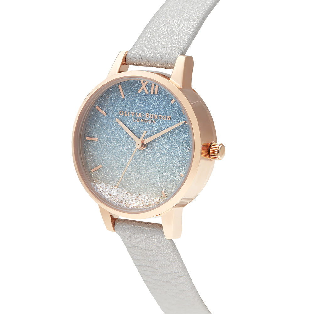Olivia Burton Under The Sea White Shimmer Leather Women's Watch - OB16US26