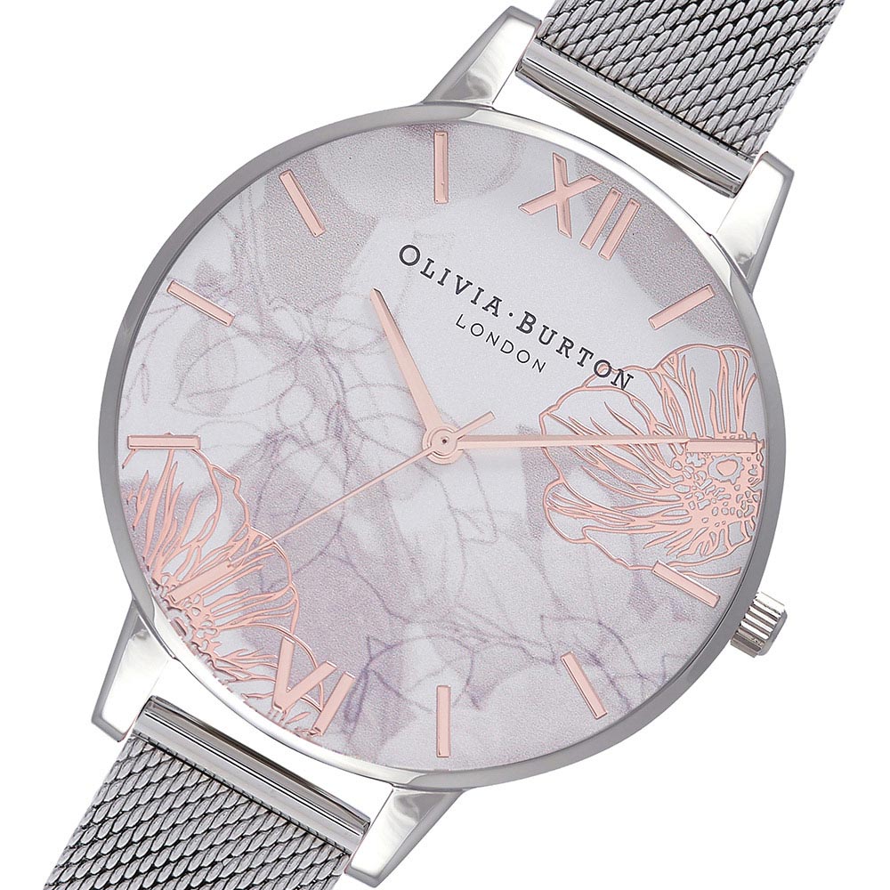 Olivia Burton Abstract Florals Mesh Ladies Watch - OB16VM20