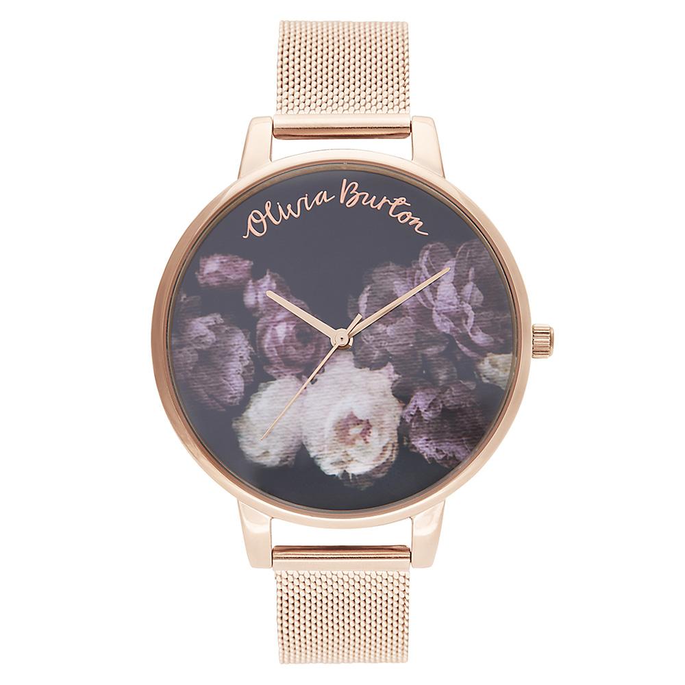 Olivia Burton Fine Art Rose Gold Mesh Women's Watch - OB16WG22