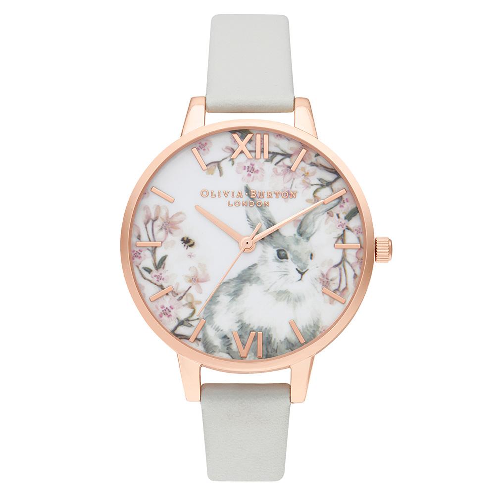 Olivia Burton Bunny Demi Vegan Grey & Rose Gold Ladies Watch - OB16WL72