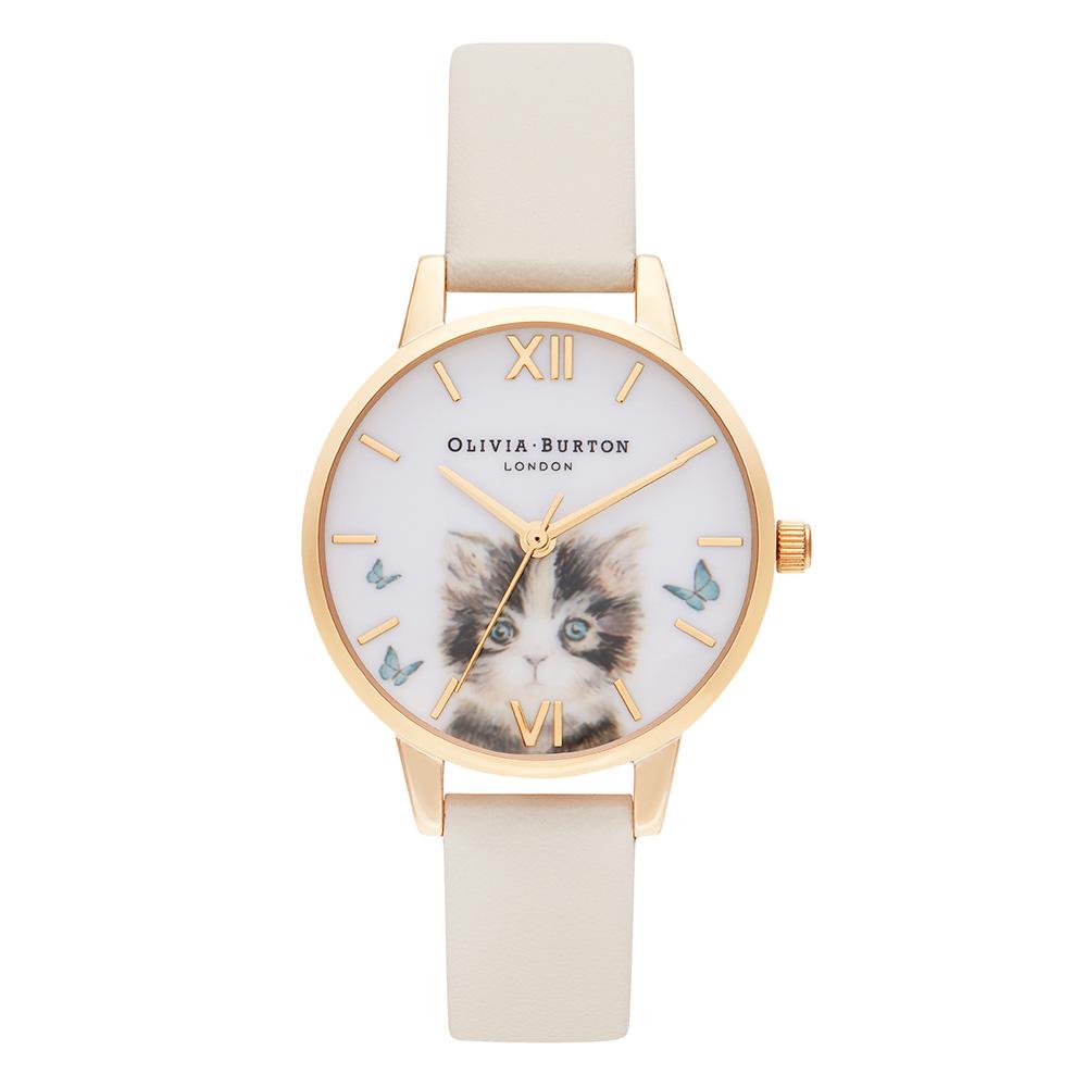 Olivia Burton Illustrated Animals Nude Vegan Material Ladies Watch - OB16WL75