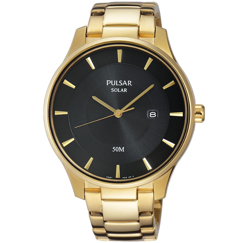 Pulsar Solar Powered Gold Stainless Steel Men s Watch PX3102X The Watch Factory Australia