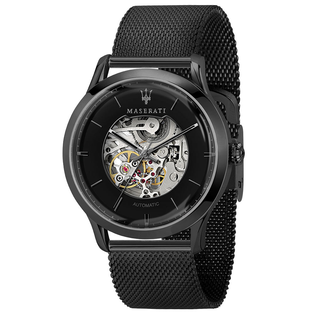 Maserati Ricordo 42mm Automatic Skeleton Black Mesh Men's Watch - R8823133002