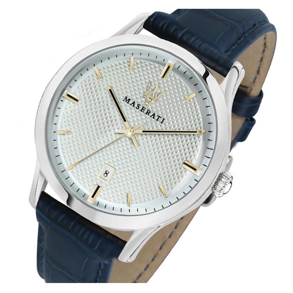 Maserati Ricordo Blue Leather Men's Watch - R8851125006