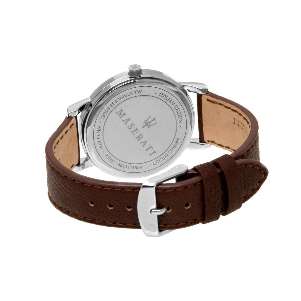 Maserati Eleganza Brown Leather Men's Watch - R8851130003
