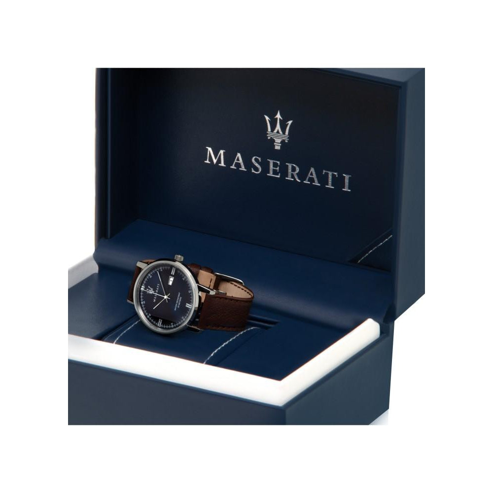 Maserati Eleganza Brown Leather Men's Watch - R8851130003