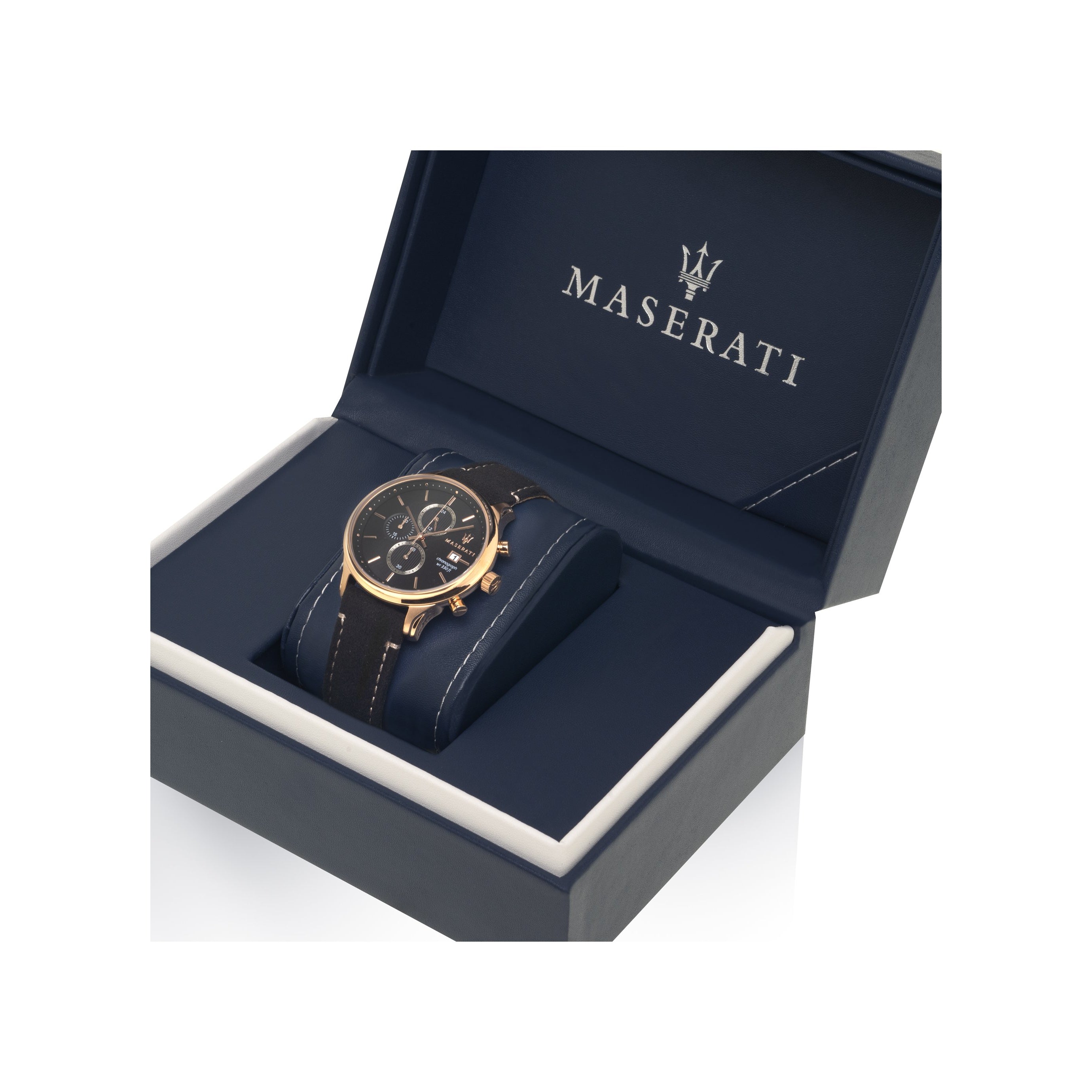 Maserati Gentleman Casual Black Leather Men's Watch - R8871636003